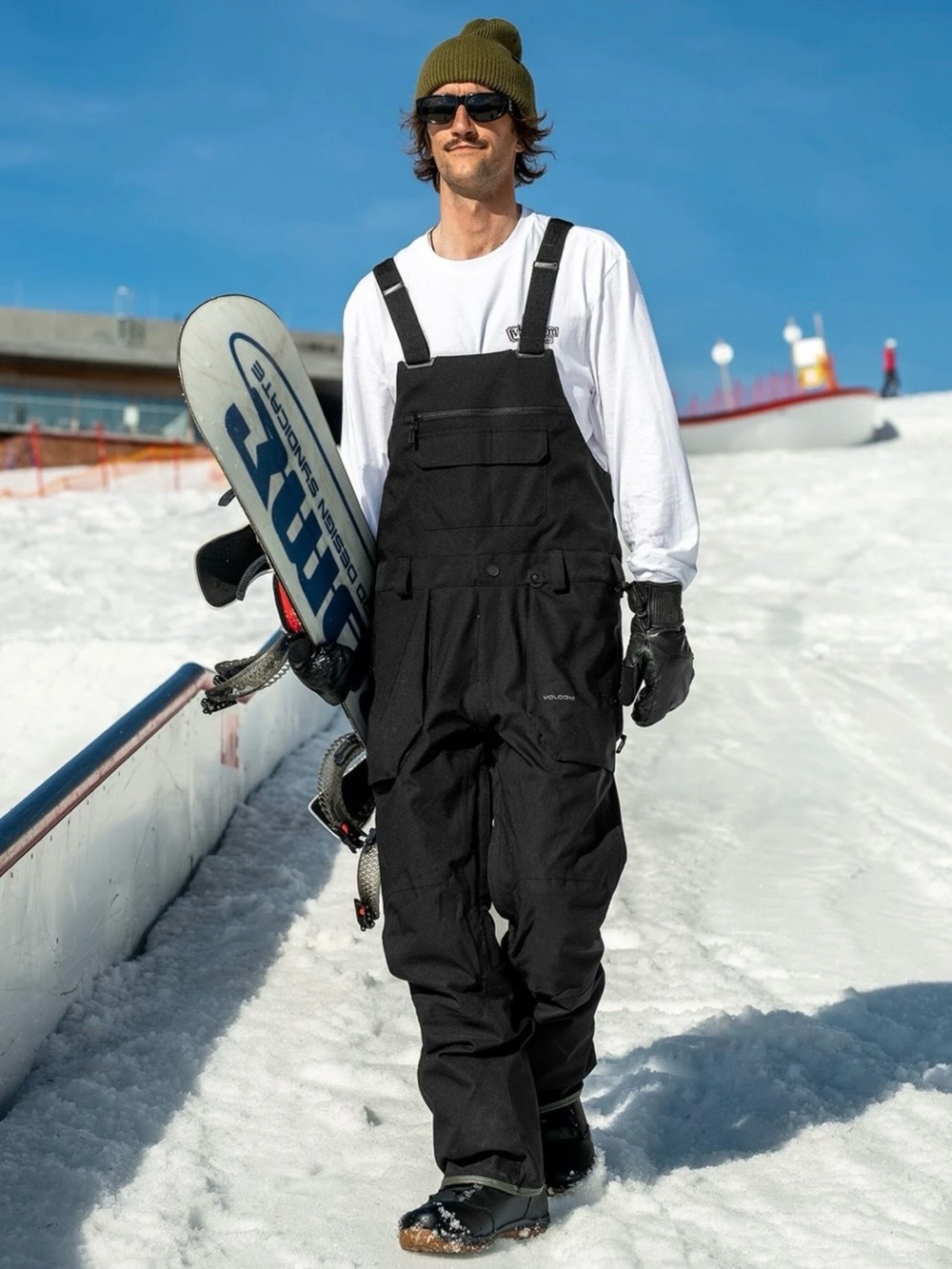 Volcom Roan Black Men's Bib Overalls - Snow Pants NWT